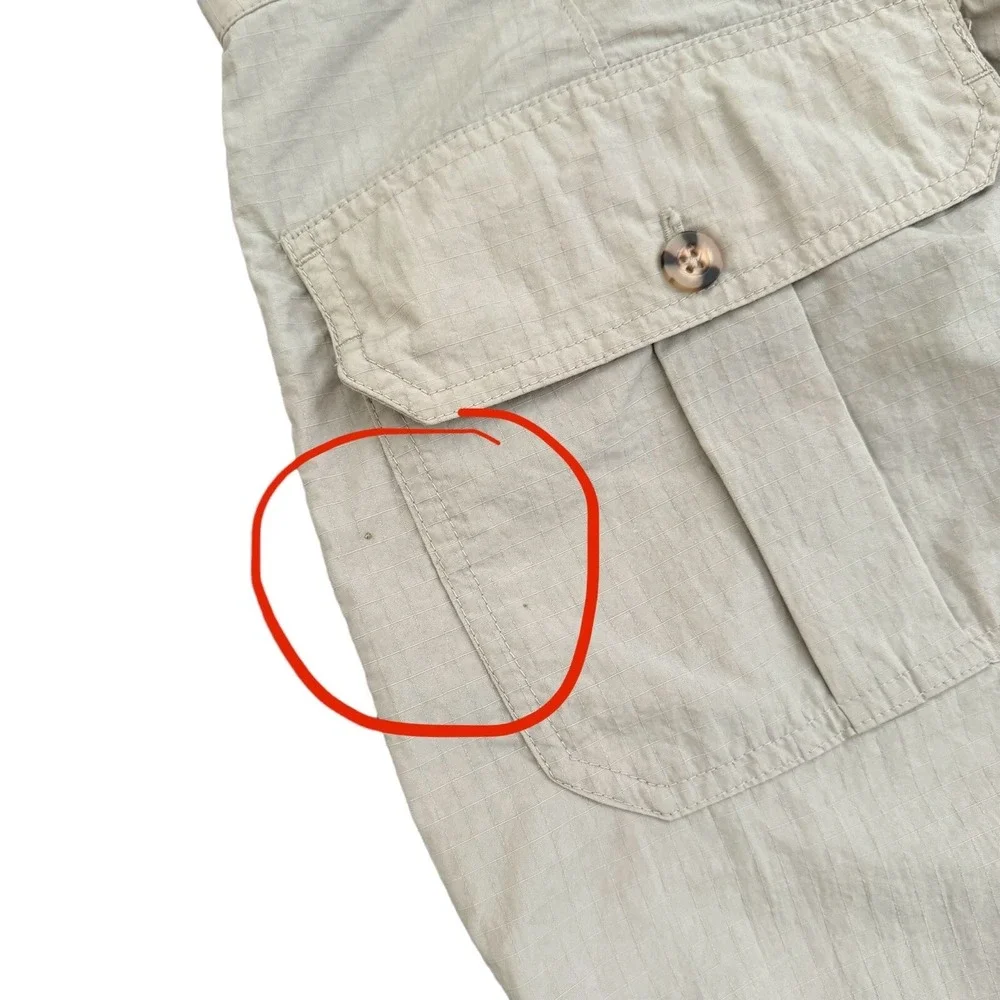 The North Face Tan Convertible Short Zip Off Hiking Cargo Pants Nylon Men 30x30